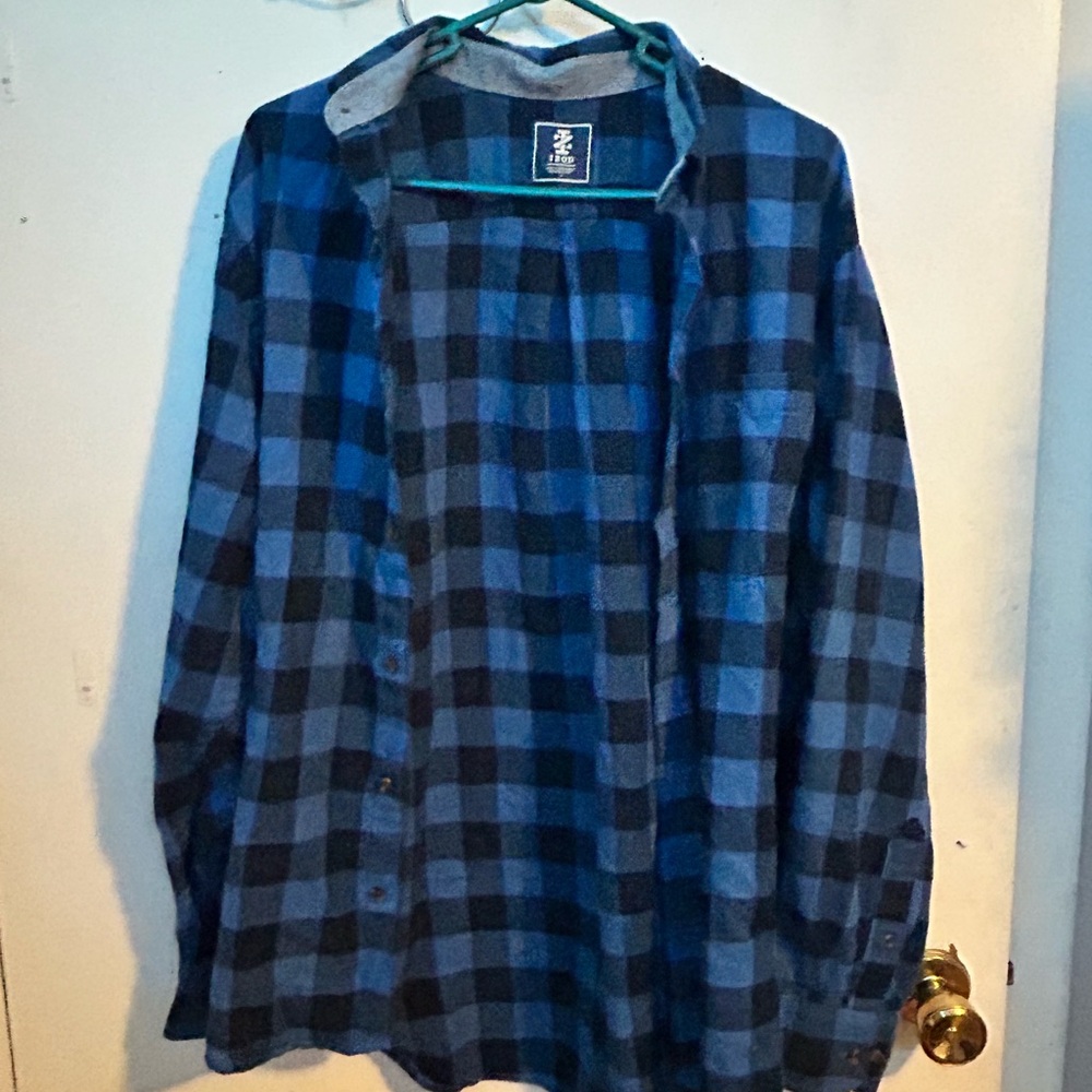 Long sleeve blue flannel